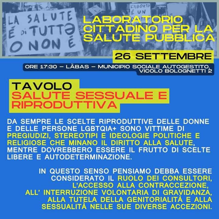 Al momento stai visualizzando Tavolo salute sessuale e riproduttiva