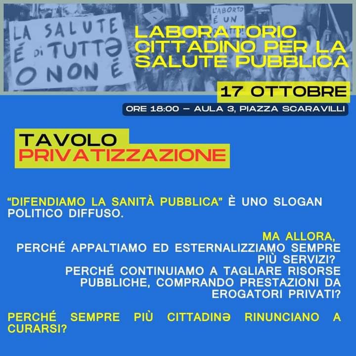 Al momento stai visualizzando Tavolo privatizzazione