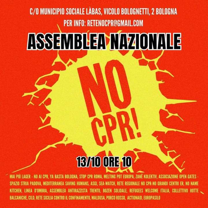 Al momento stai visualizzando Assemblea nazionale NO CPR