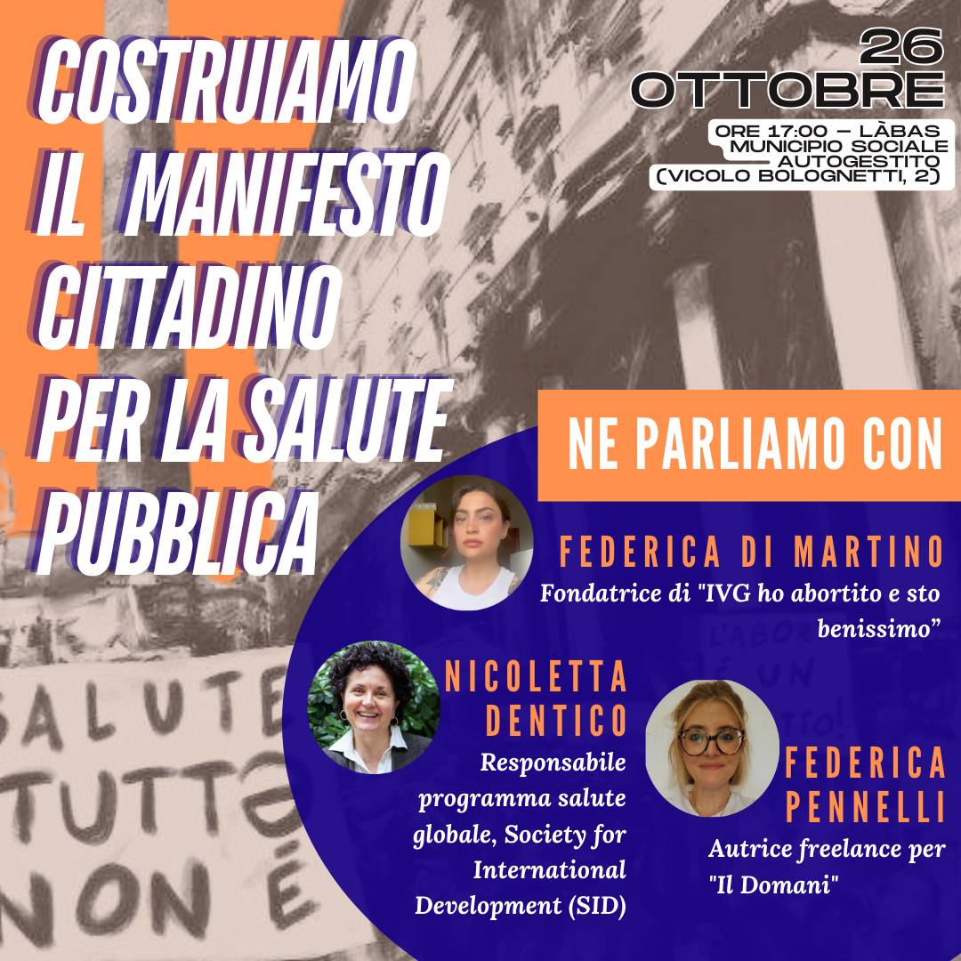 Costruiamo il manifesto cittadino per la salute pubblica