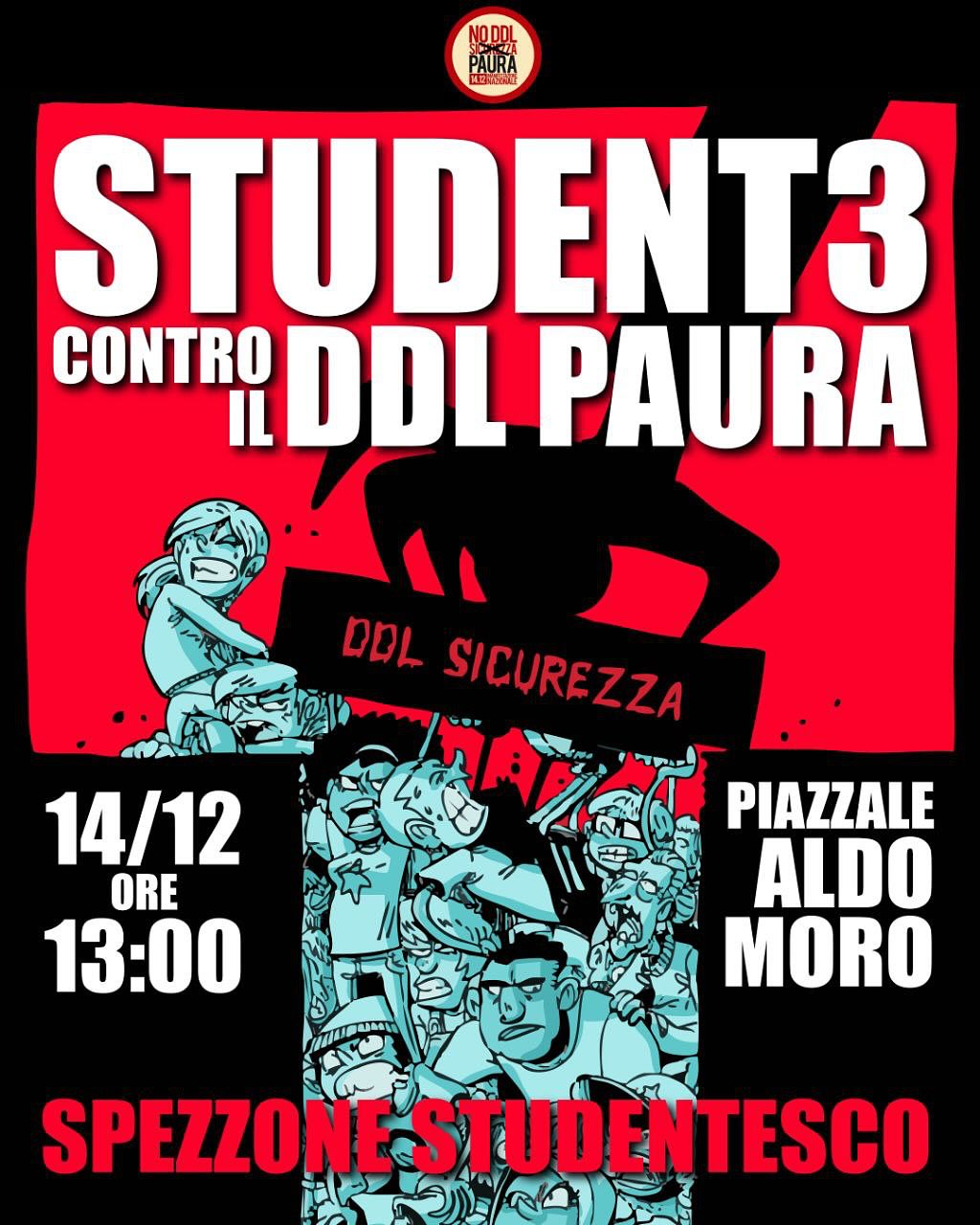 Preconcentramento studentesco per la manifestazione nazionale contro il DdL Paura