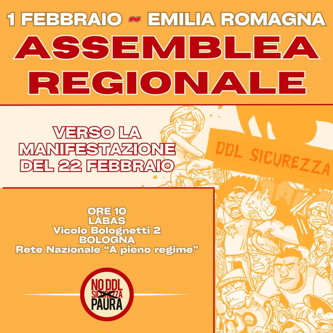 Assemblea regionale No DdL Sicurezza