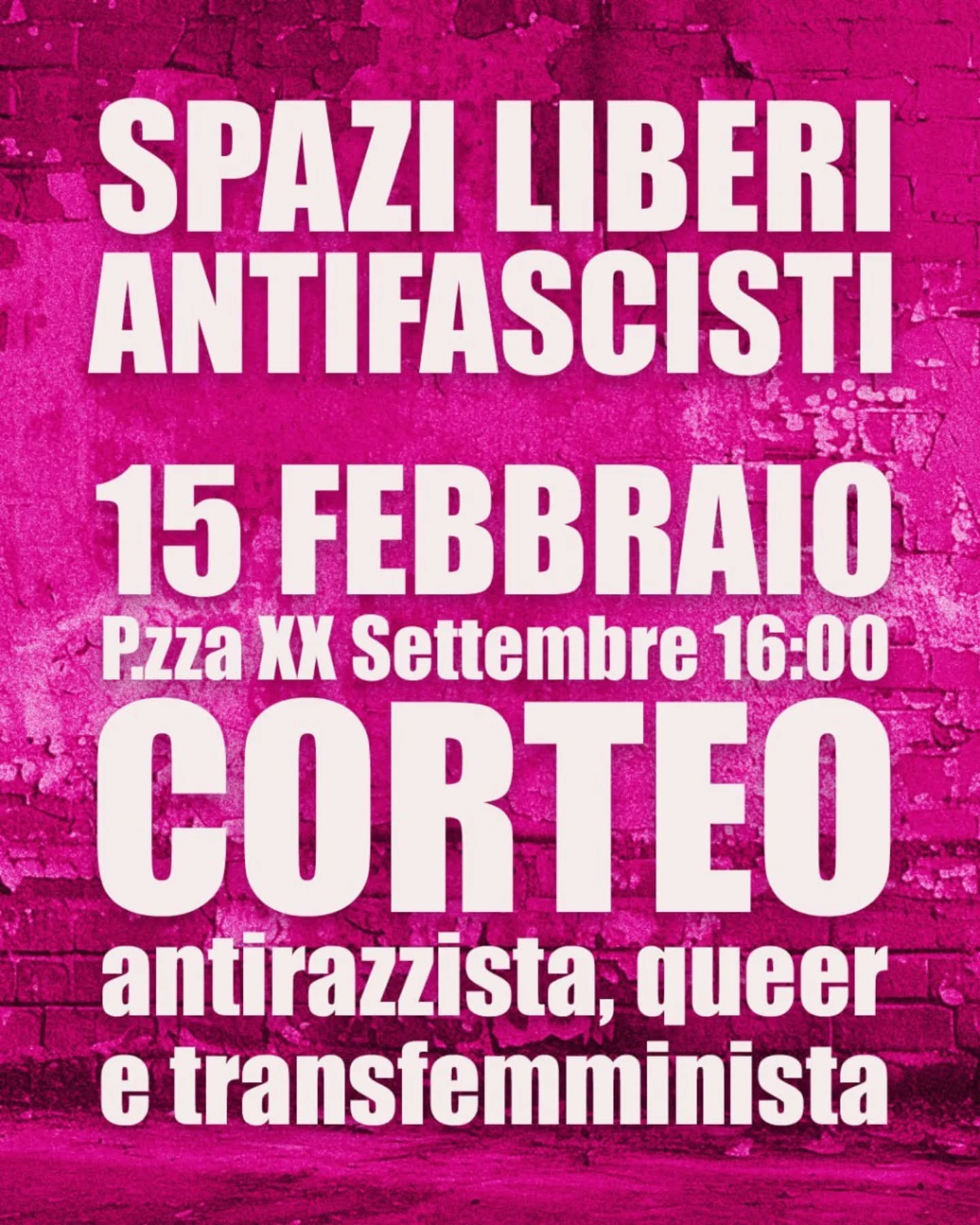 Spazi liberi antifascisti - manifestazione