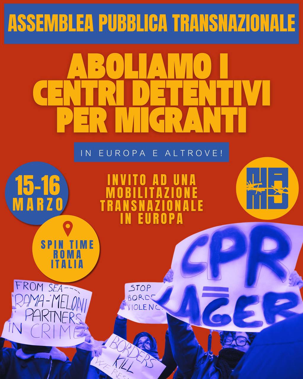 Assemblea pubblica del Network Against Migrant Detention - Roma