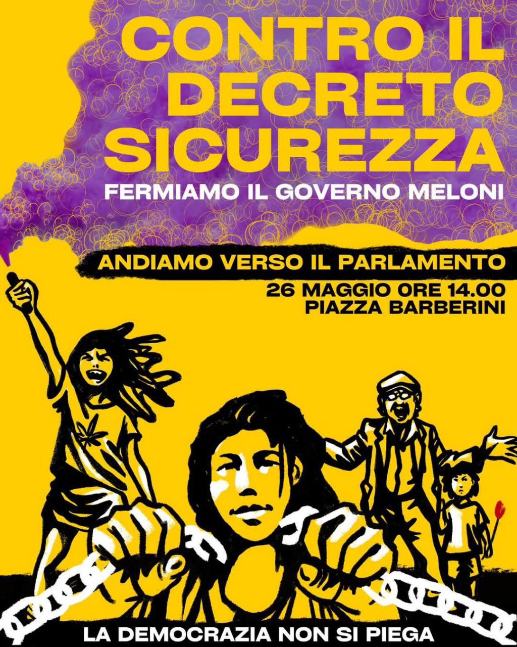 Andiamo verso il Parlamento - No DL Sicurezza