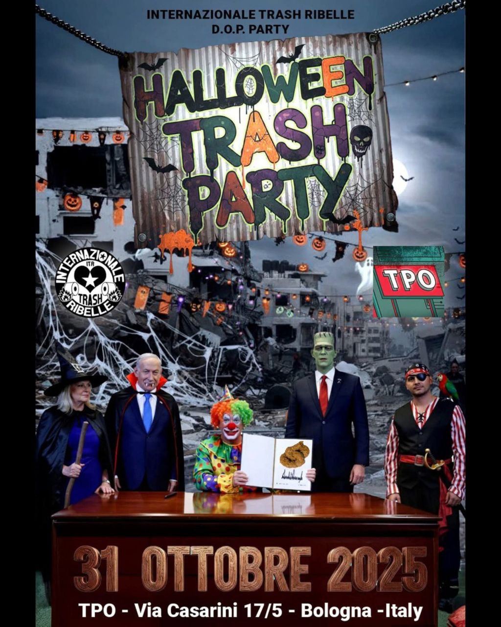 Halloween trash party