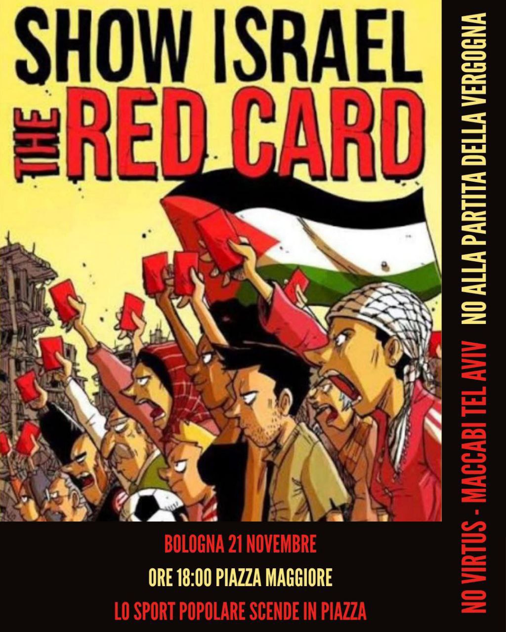 Scopri di più sull'articolo Lo sport popolare è con la Palestina. Fuori il sionismo da Bologna!