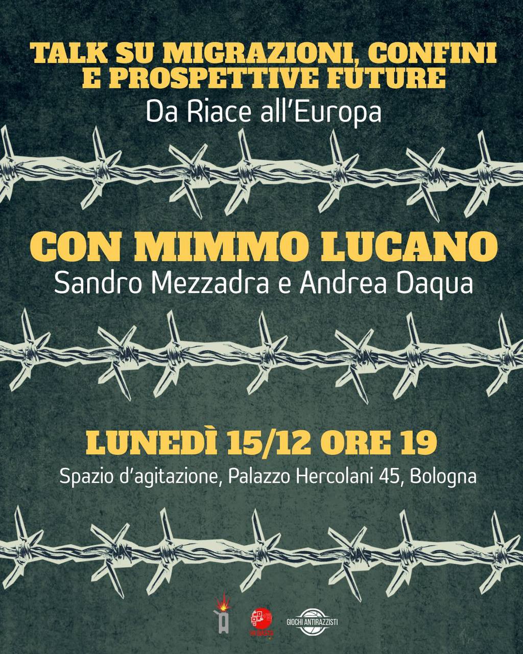 Talk su migrazioni, confini e prospettive future. Da Riace all'Europa