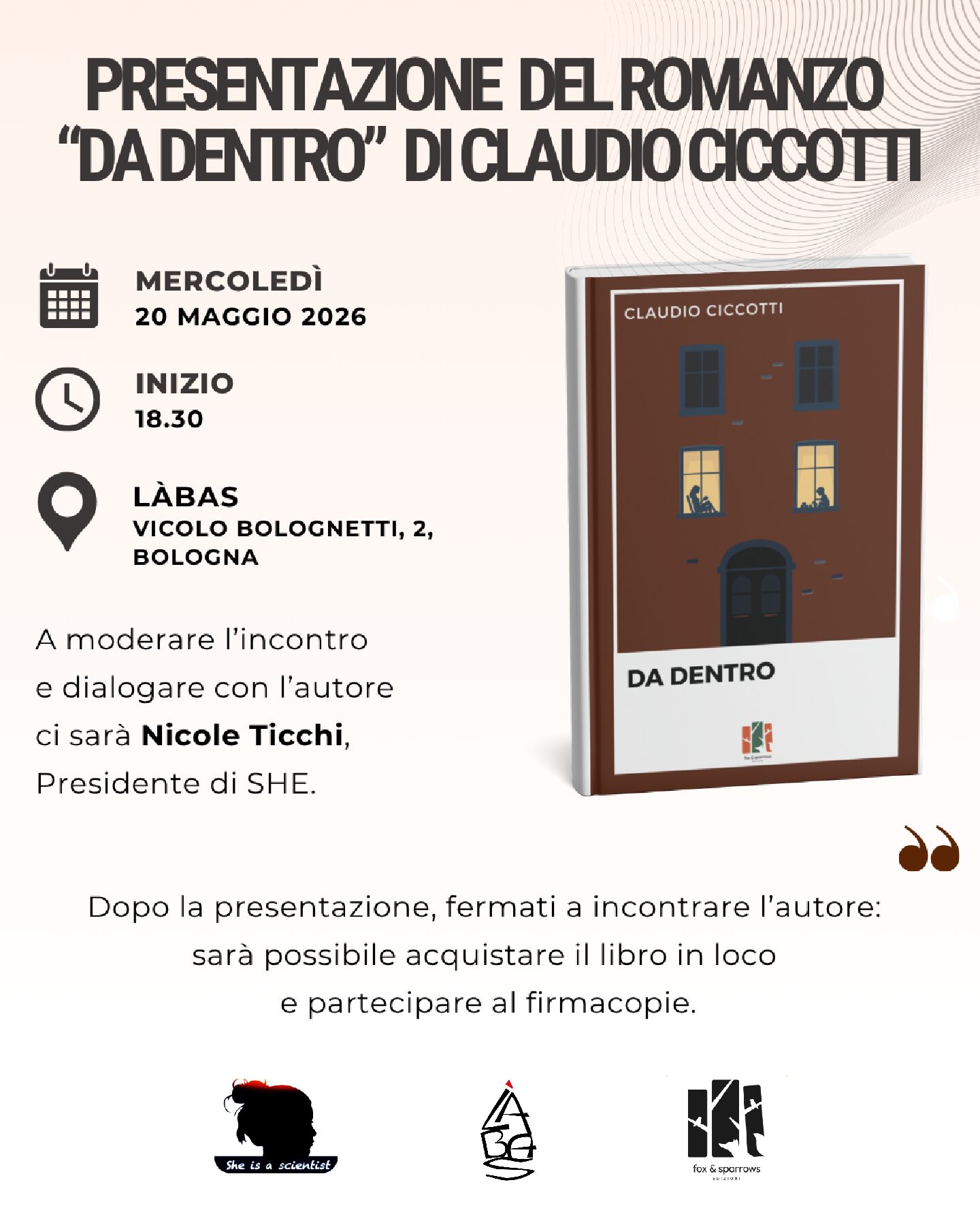 Presentazione del romanzo "Da dentro"