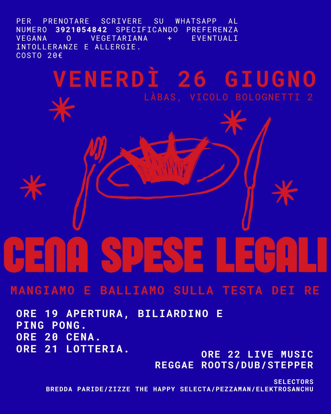 Cena per le spese legali