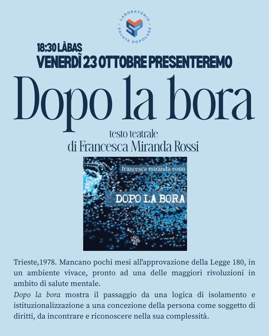 Presentazione del libro "Dopo la bora"